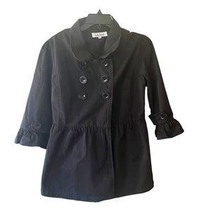 Double Breasted Black Cotton Jacket